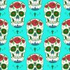 Vintage Rose Skulls